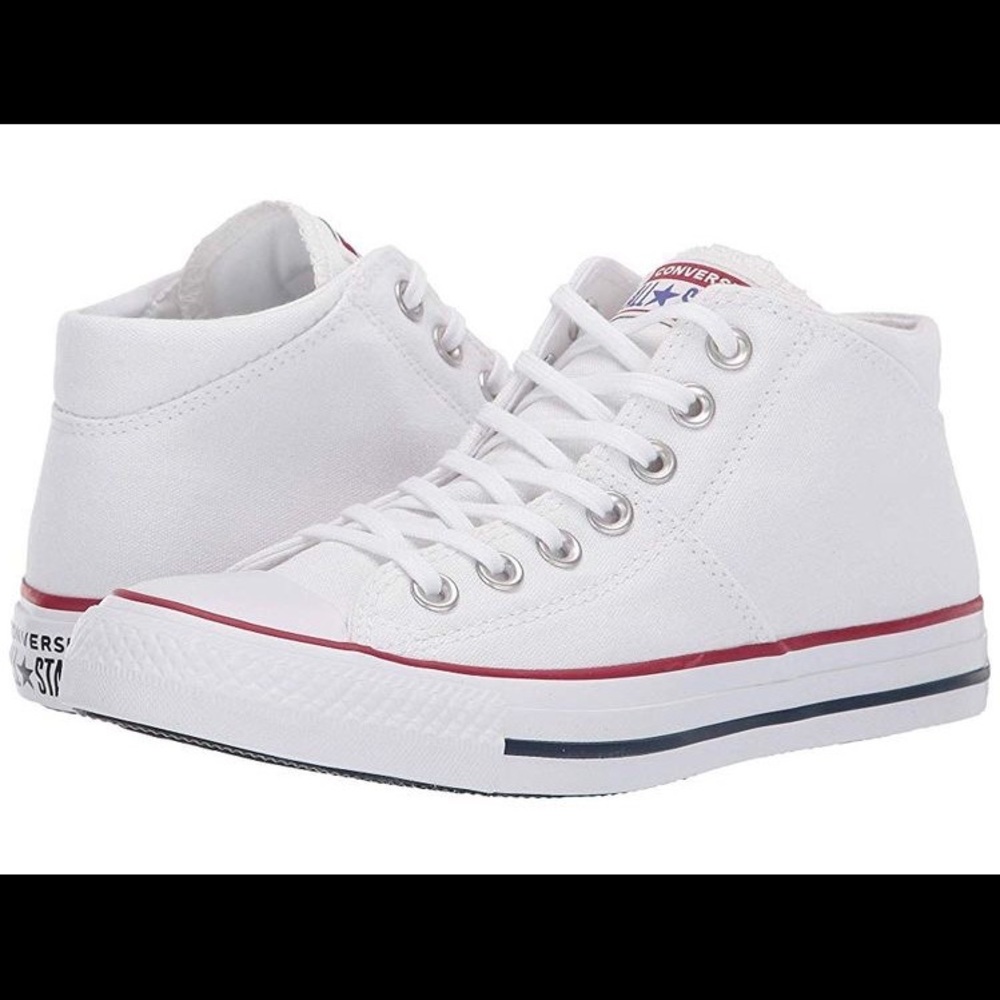Mid Top Low High Converse Sneaker Size 8 White